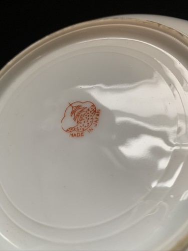 Vintage Japanese Luster ware Leaf Dish Bowl Hand Painted 8.5” - Picture 4 of 6
