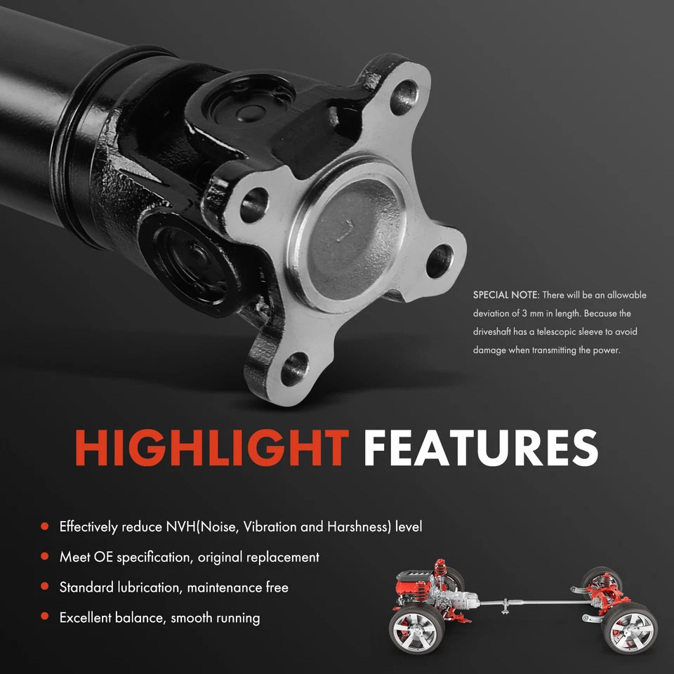 Conjunto de eje de transmisión para BMW 323i E36 1998-1999 325is tracción trasera transmisión automática lateral trasero Foto 4 de 4