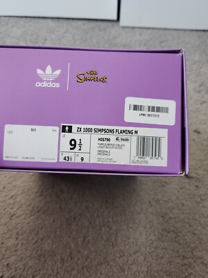 Size 9.5 - Adidas The Simpsons x ZX 1000 Flaming Moe's for sale