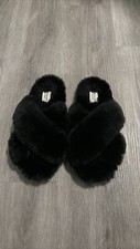 Abercrombie  Fitch Women  s Black slippers Sz M/L NWOT