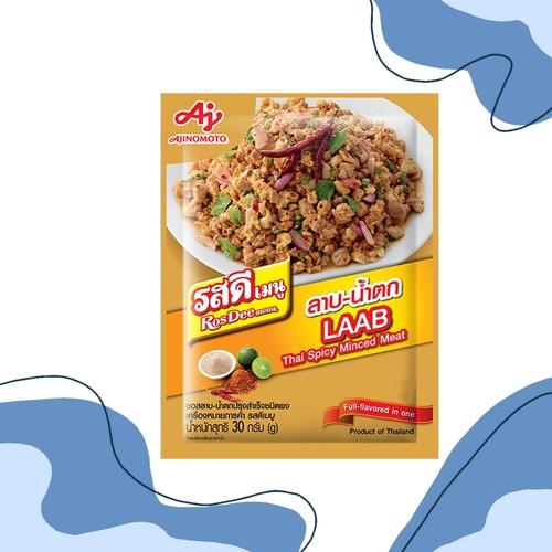 Rosdee Menu, Larb-Namtok Sauce, ready-to-cook Thai food powder, 30 g. x 5 - Picture 3 of 8
