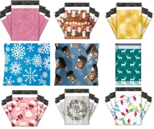Christmas Poly Mailers Size 10x13 Holiday Pack of 20 Shipping Bags