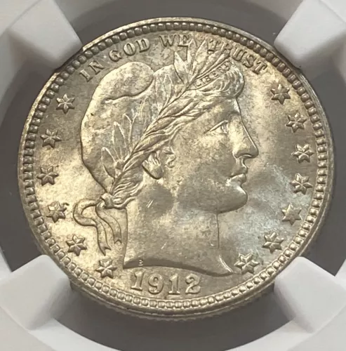 1912 Barber Quarter NGC MS65