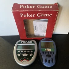 Electronic Video Poker Game & Excalibur Blackjack Handheld Travels Games TESTED