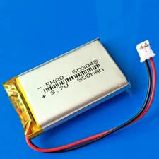 3.7v 900mAh Li Po Rechargeable Battery Polymer 603048 JST 2P 2.0mm Connector
