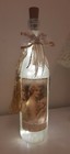 Table light glass wine bottle. Illuminated ornament décor. Fairy lights, gift.