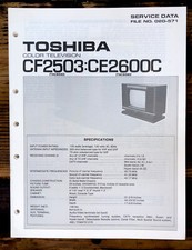 Toshiba CF2503 CE2600C TV Service Manual Original 