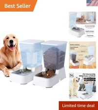 Large Capacity Automatic Pet Feeder and Water Dispenser for Multi-Pet Homes