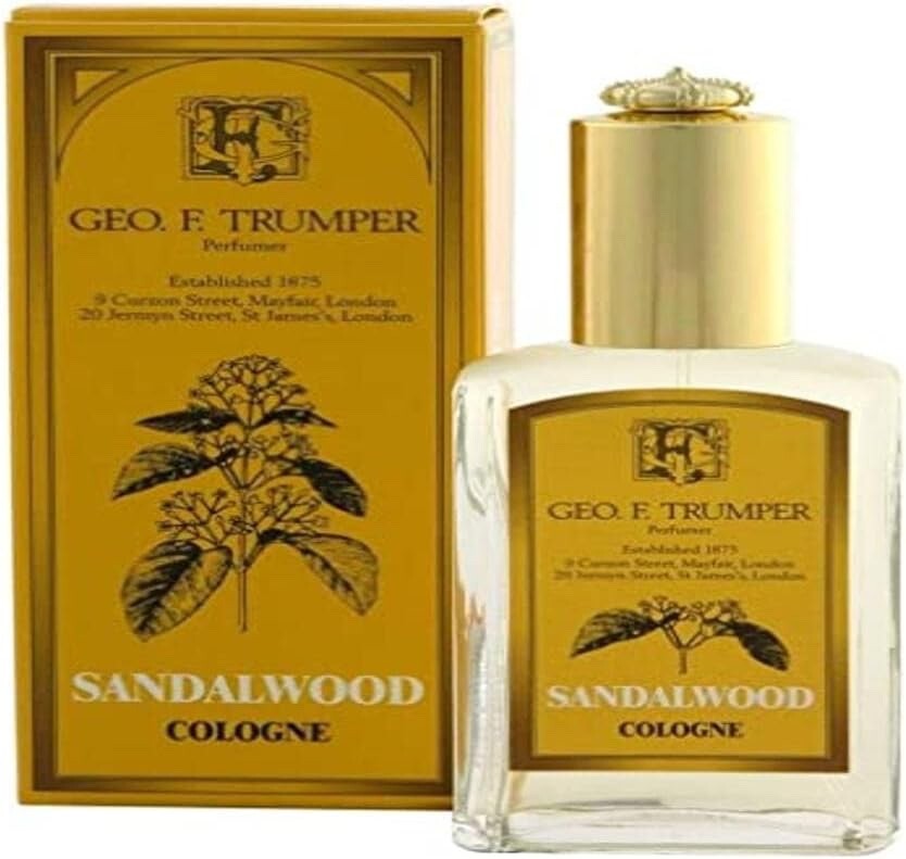 Geo F Trumper Mens Sandalwood Cologne Spray Atomiser In Glass Bottle 50ml