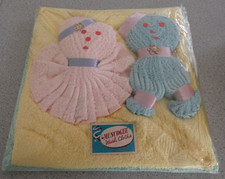 Rare Vintage MUSCOGEE Wash Cloth Set in Package- Octopus Child Set