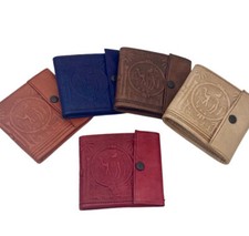 MOROCCAN WALLET LEATHER HANDMADE GENUINE COIN POCKET UNISEX SMALL BI-FOLD BIFOLD