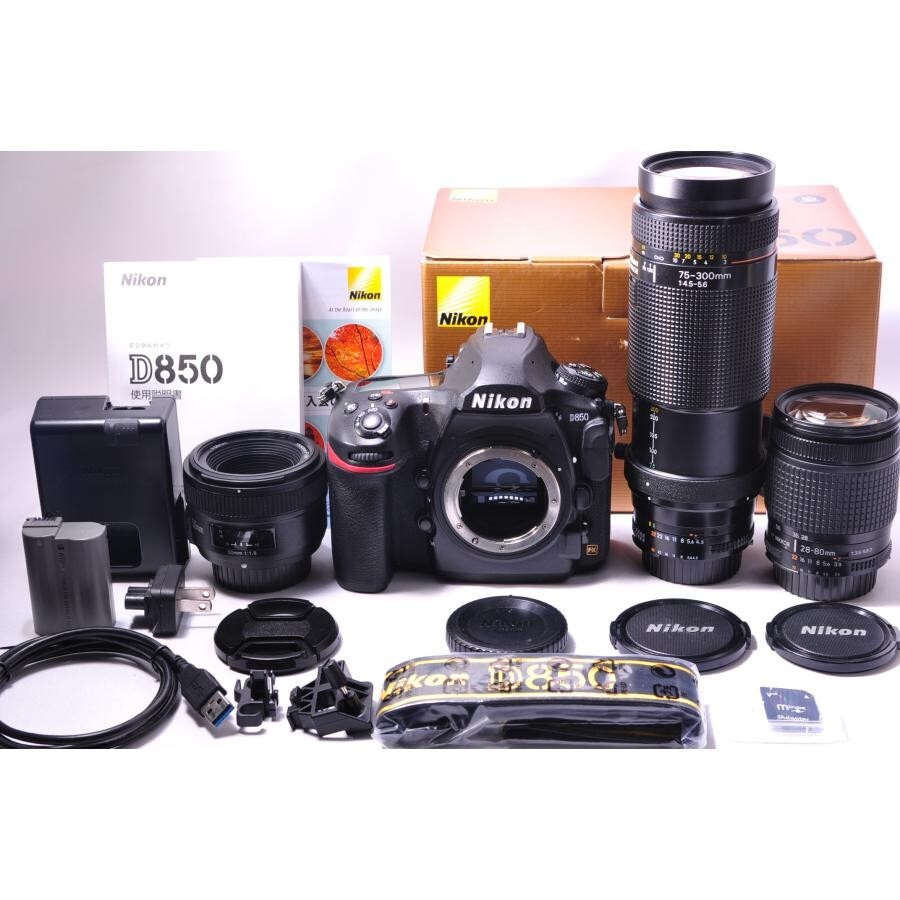 Nikon D850 Single focus, Standard and Ultra-telephoto triple lens 