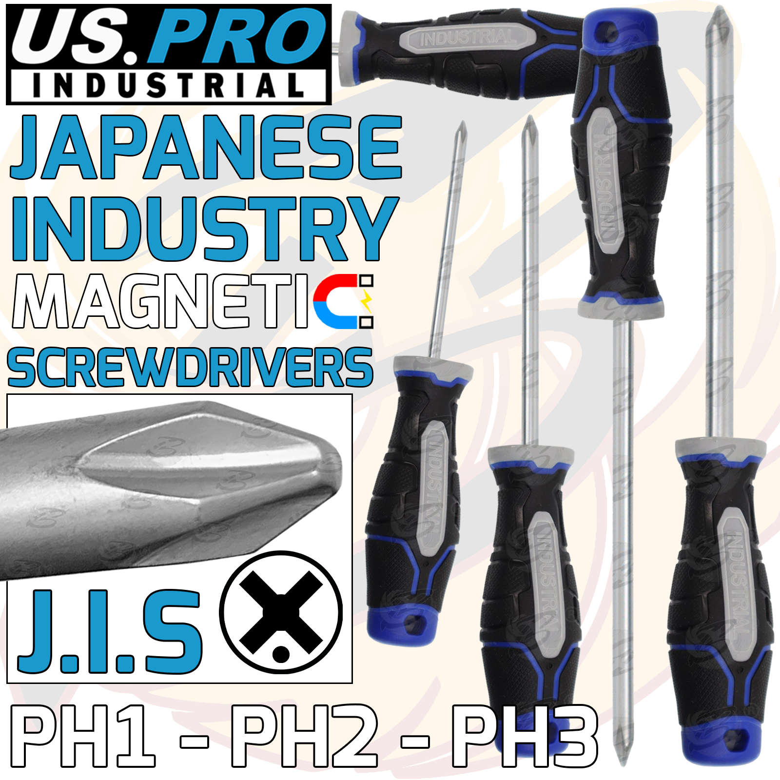 US PRO 4pc Japanese Industry Standard Screwdriver Set JIS PH1 PH2 PH3 INDUSTRIAL eBay
