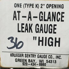 Krueger Sentry Gauge K-2-32 Leak Detection Gauge Type K 32 in. Krueger Sentry Gauge K-2-32 Leak Detection Gauge Type K 32 in.