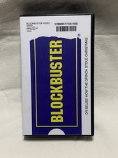 Dr Seuss' How The Grinch Stole Christmas VHS in custom Blockbuster Video case
