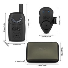 Lixada Fishing Bait Alarm Set With Portable Case Fishing Bait Alert Set Lum MUUK