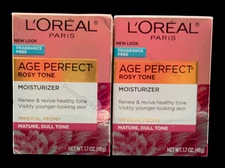 Lot of 2 L’Oreal Age Perfect Rosy Tone Moisturizers 1.7oz 🌸 R&R FRAGRANCE-FREE