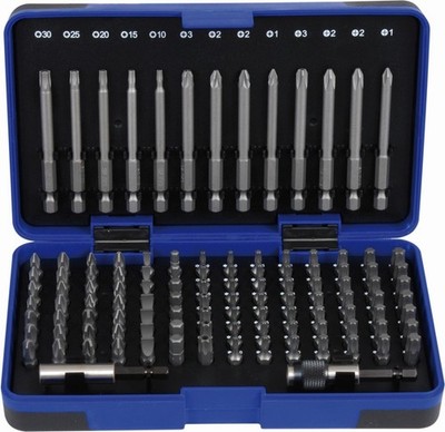Projahn Bit-Box XL 1/4'' Bitsortiment Schlitz Kreuz TX 6-kant Halter 113-teilig