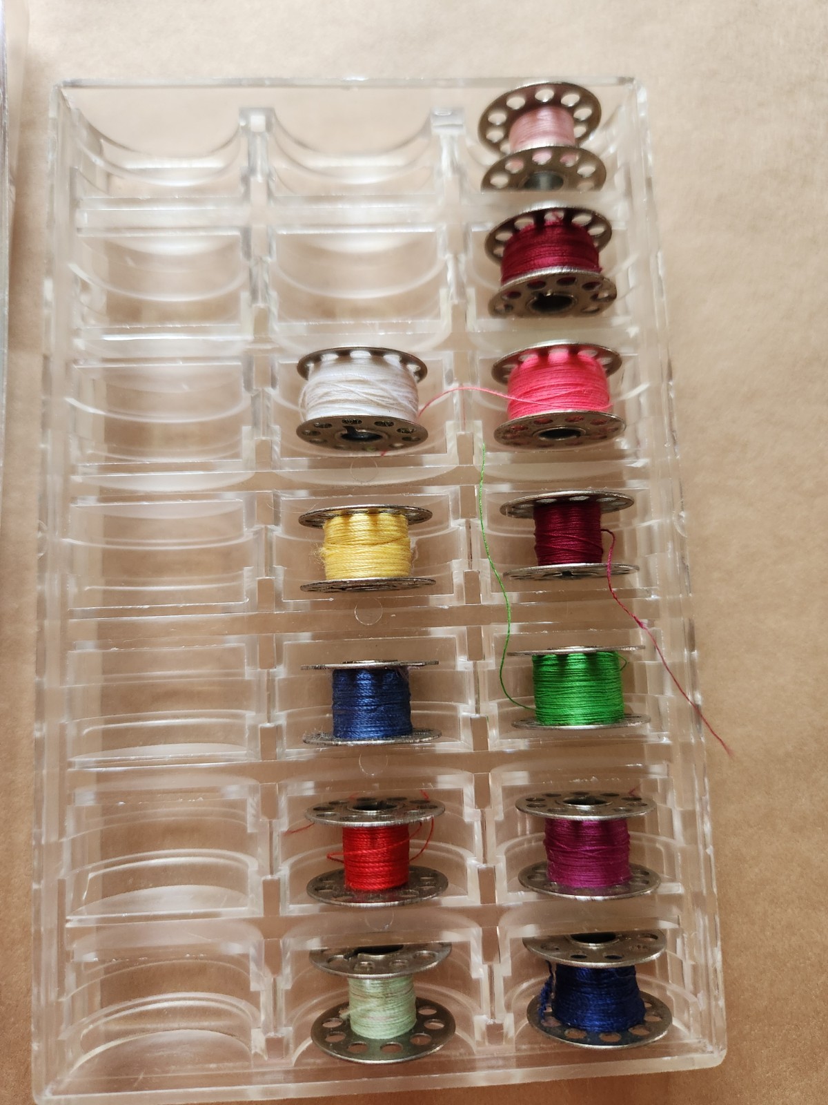 Vintage Quilted Floral Sewing Box  w/ Supplies 