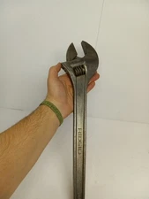 Vintage RIGID 18" Adjustable Wrench 768 Forged Steel - MADE IN THE USA