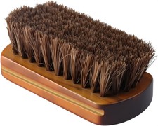 1Pcs Professional Wooden Handle Horsehair Bristles Hair Brush Leather Boot Shoes