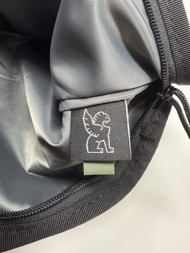 Chrome Industries BLCKCHRM 22X Mini Shoulder Bag, Airship Logo, Black - Picture 8 of 10