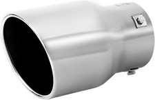 Exhaust Tip Adjustable Stainless Steel 2.5-3 Inch Inlet Chrome Tailpipe Muffler