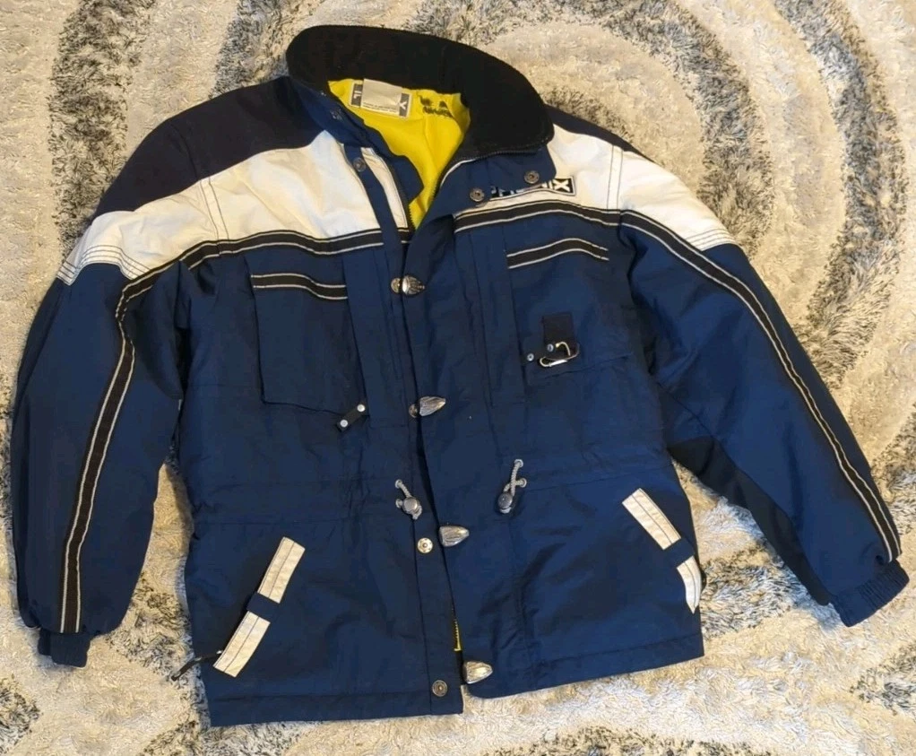 VTG PHENIX Men's XL Ski Snow Alpine Jacket Hood, Pockets, Blue Full Zip
Opens in a new window or tab