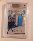 2017 Spectra Blue Christian McCaffrey Auto Patch /10 RC Panthers/49ers Beckett 9