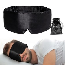100 Natural Silk Pressureless Cooling Blackout Eye Mask for Men Women Sleep Aid