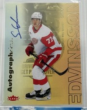 2025‑26 Fleer Flair Hockey Simon Edvinsson Autographics Auto #A‑SE Red Wings