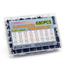 680pcs Electrolytic Capacitor Kit 24 Values Aluminum Electrolytic Capacitor A...