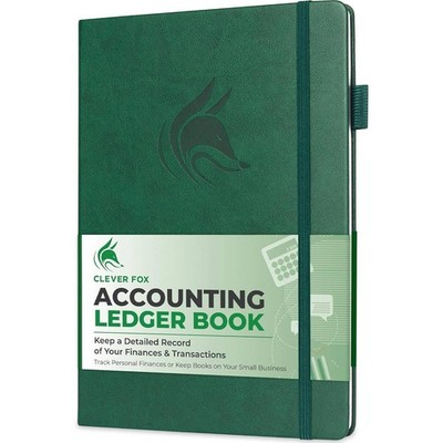Clever Fox Accounting Ledger Book Dark Green Accounting Book