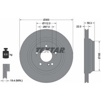2X Textar 92176303 Bremsscheibe FüR Mercedes Benz S Klasse Sl W221 V221 R230