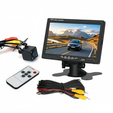 7" Car Rear View Monitor Kit 4IR Night Vision Waterproof Backup Camera Kit