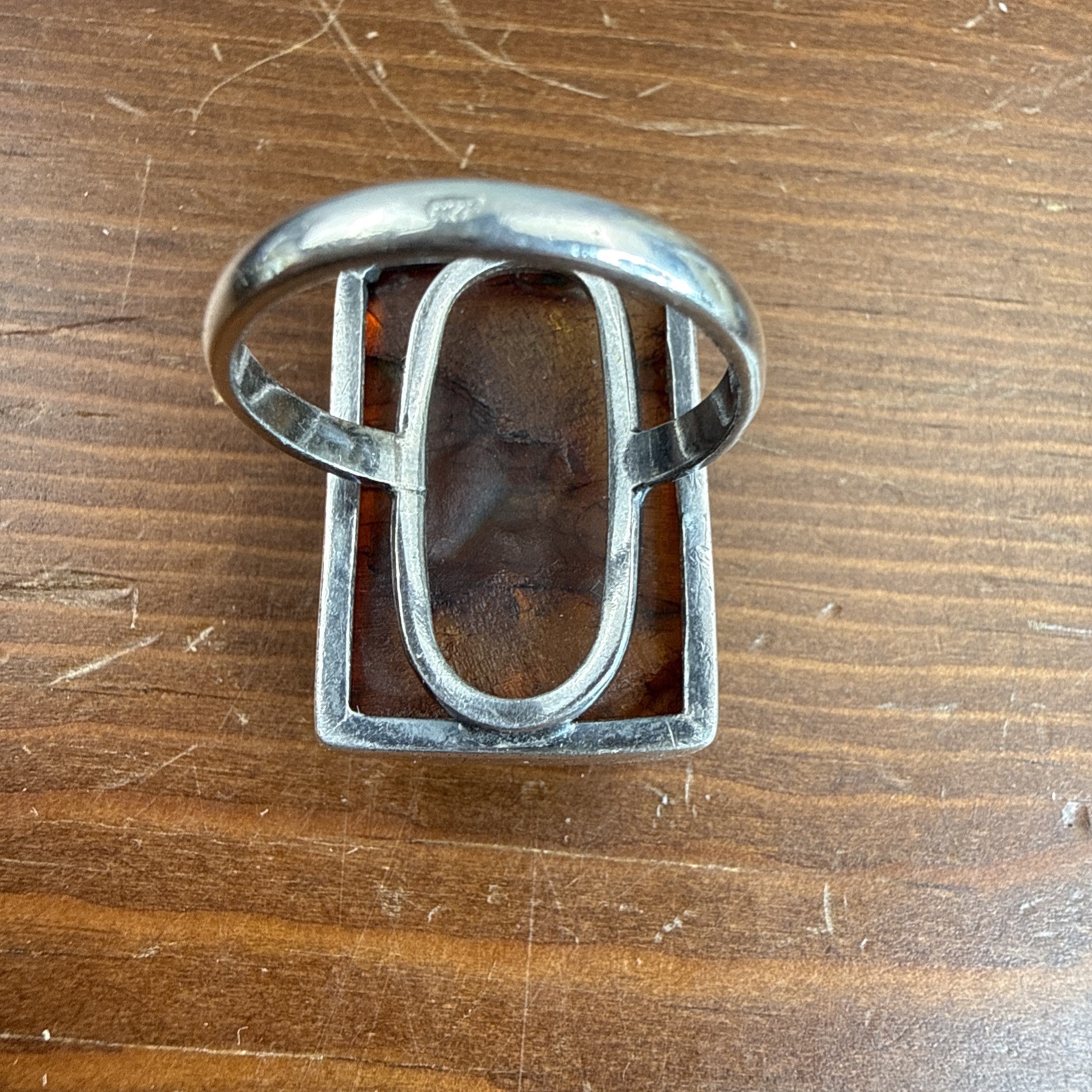 Rectangular Natural Baltic Amber Sterling Silver … - image 10