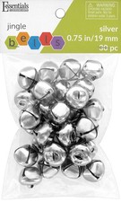 Essentials By Leisure Arts Arts Jingle Bells 19mm Silver 30pc