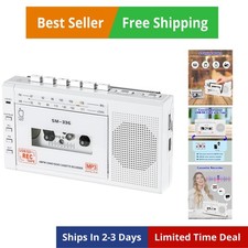 Portable Cassette Tape Player to Digital Converter via USB/SD Card, Record to...