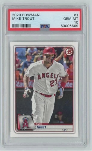 2020 Bowman Mike Trout PSA 10 Los Angeles Angels #1 C24
