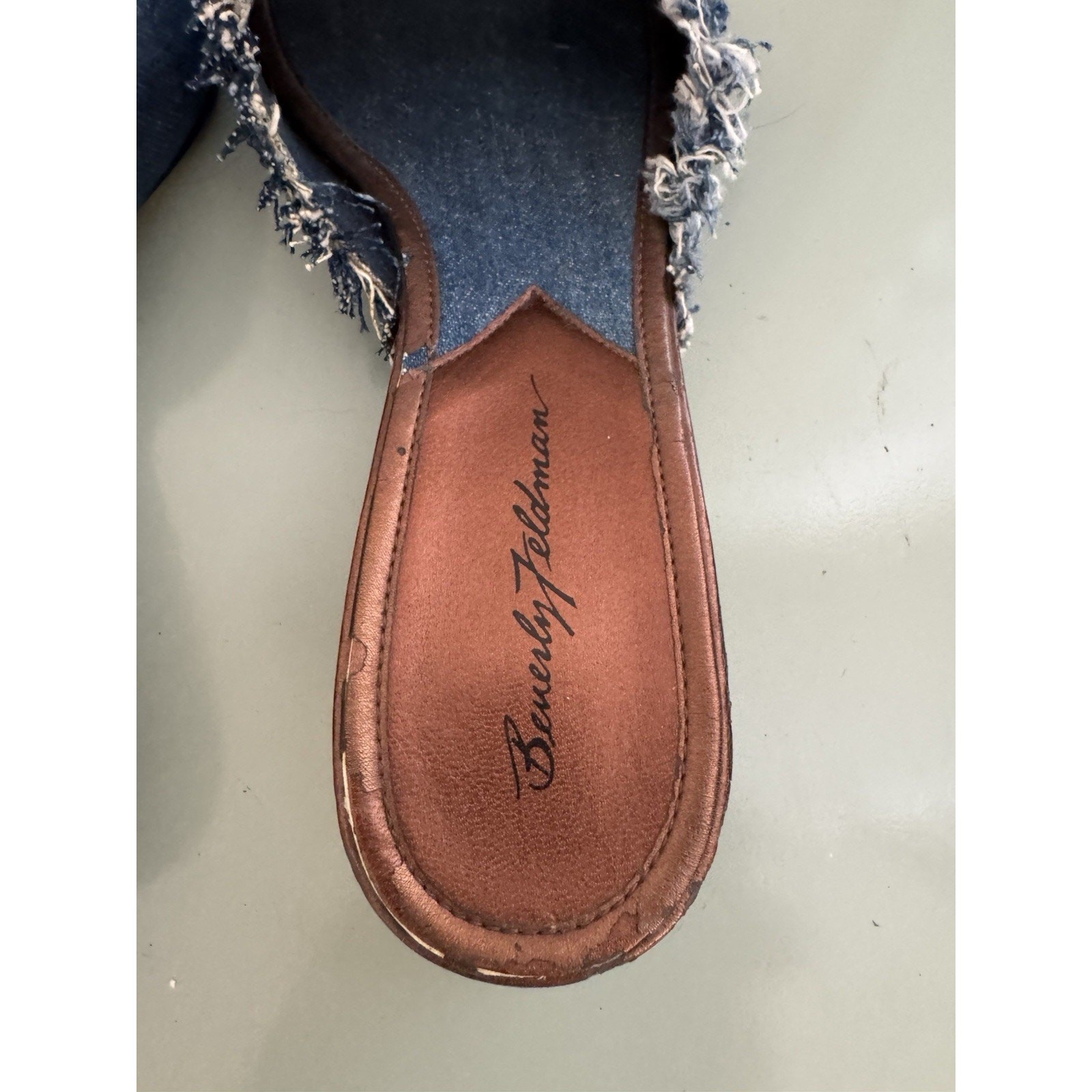 Vintage Y2K Beverly Johnson Denim Wedge Lobster S… - image 7