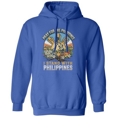 I Stand With Philippines Graphic Pray and Support Unisex Hooded Sweatshirt