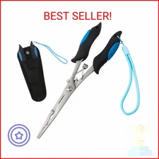 mouhike Fishing Pliers Long Nose Stainless Steel Fish Hook Remover Braid Cutters