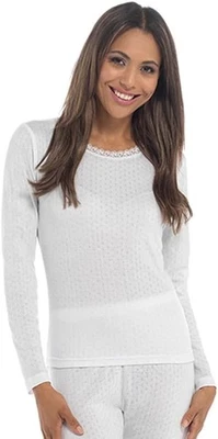 SNOW DROPS Women Ladies Thermal Underwear Short Long Sleeve Vest Bottom Long Johns Set Warm