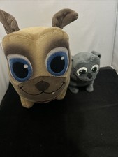 Disney Store Rolly And Mini Bingo Dog Plush Puppy Dog Pals Stuffed Animal JZ2