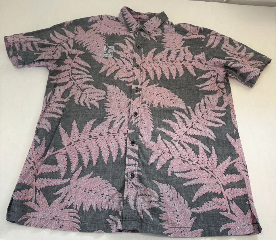 Camisa Hawaiana Kahala Aloha Para Hombre Talla Grande Base Ballena del Pacífico Usada Foto 2 de 4