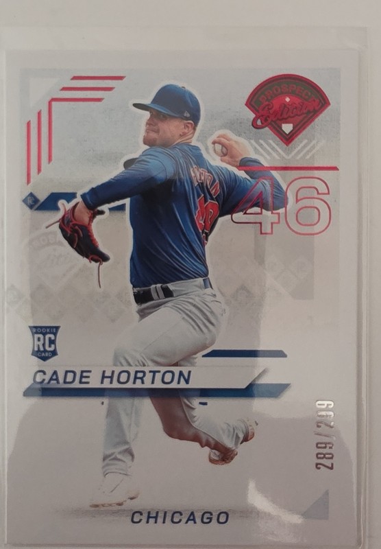 2025 Panini Prospect Edition - Cade Horton #43 Red 289/299 (RC)