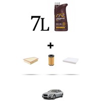 Hoffcar Wartungskit 3 Filter Und 7L ÖL FüR Jaguar XE (X760) 2.0 D200 Mhev 150K