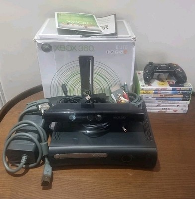 Xbox 360 Elite 120GB Console Bundle Boxed With Kinect Games