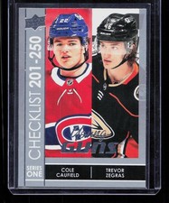 Young Guns Checklist (Cole Caufield / Trevor Zegras) 2021-22 Upper Deck #250