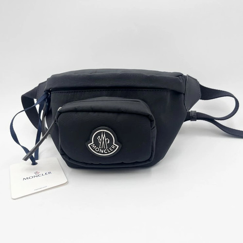 MONCLER FELICIE belt bag body bag waist bag black nylon siler hardware